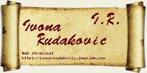 Ivona Rudaković vizit kartica